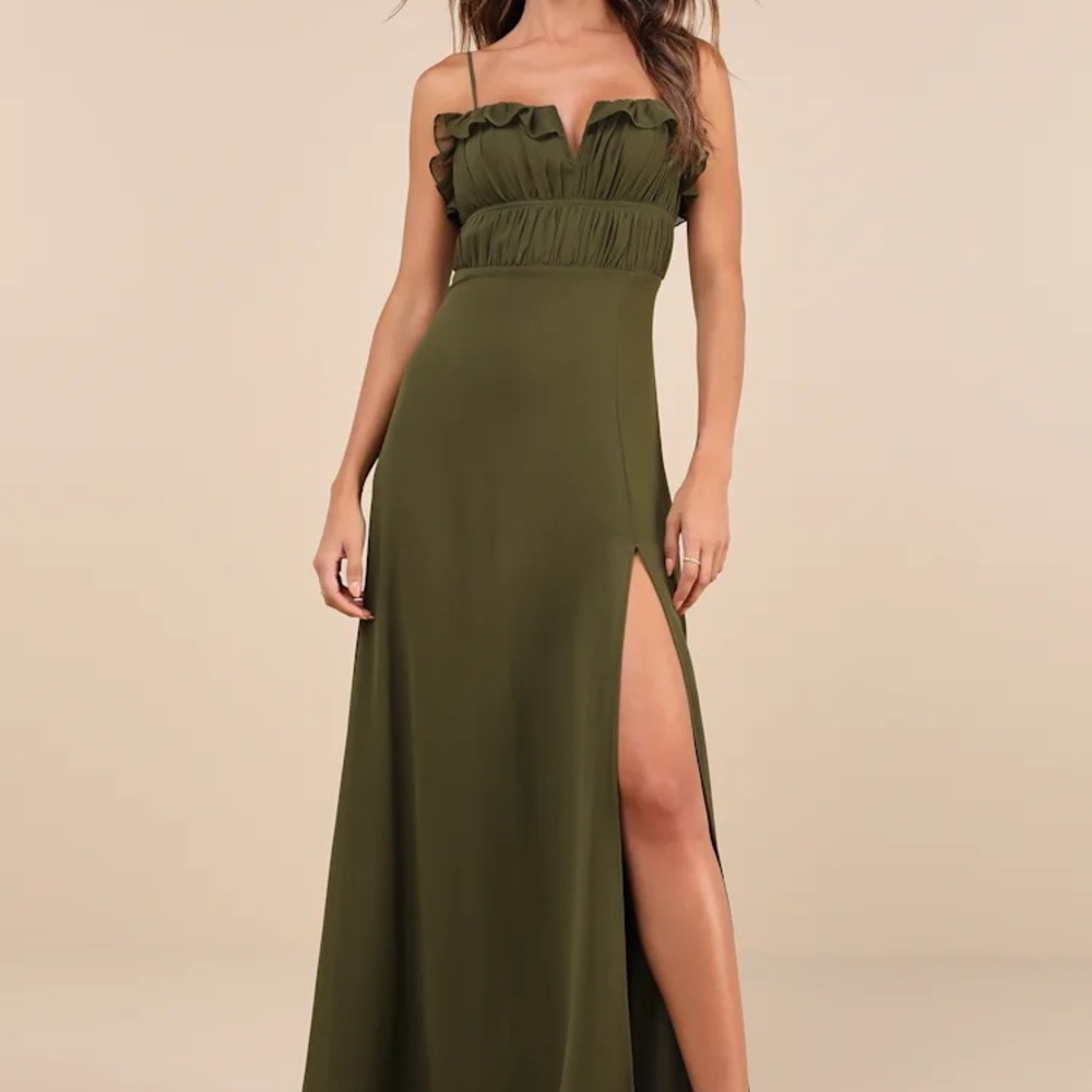NWT Gorgeous Olive Maxi Dress